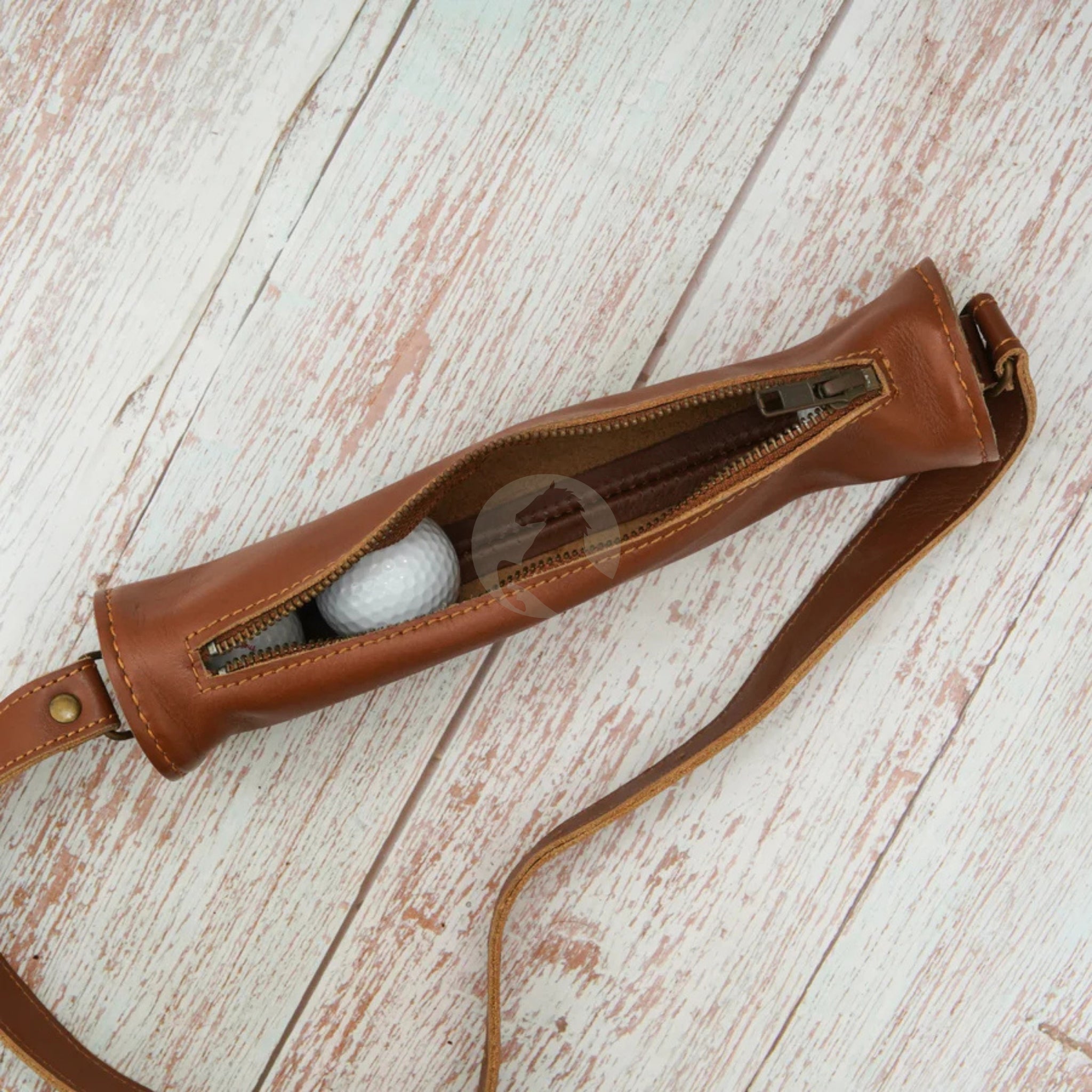 leather bag, leather golf bag, storage bag, golf ball bag, vintage bag, authantic golf bag, golf ball holder, leather golf ball holder