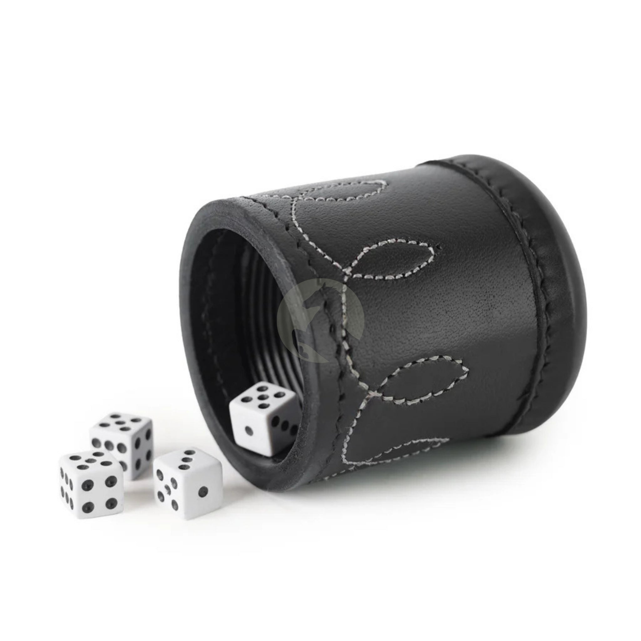 leather yahtzee dice cup, leather dice cups