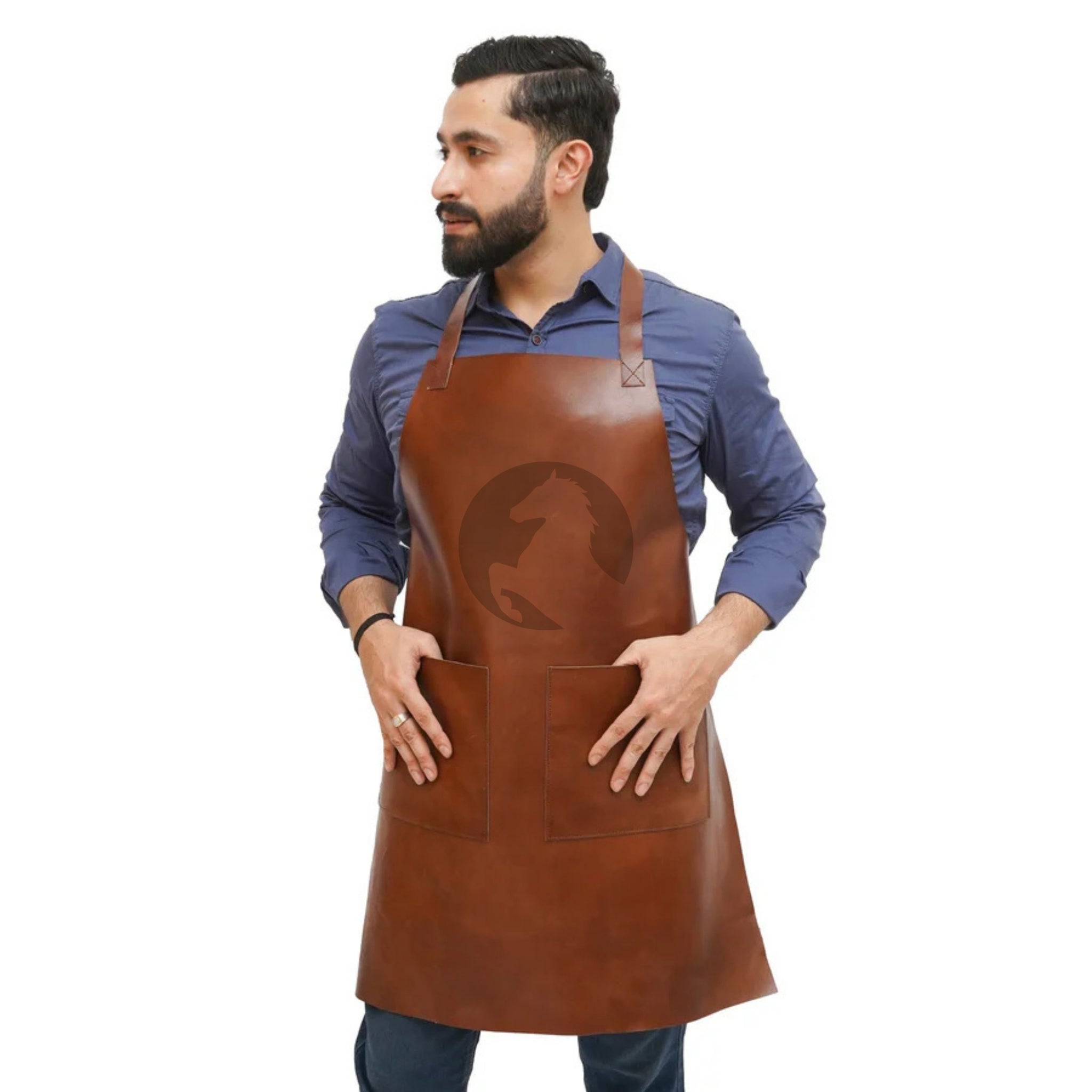 leather butcher apron, leather aprons