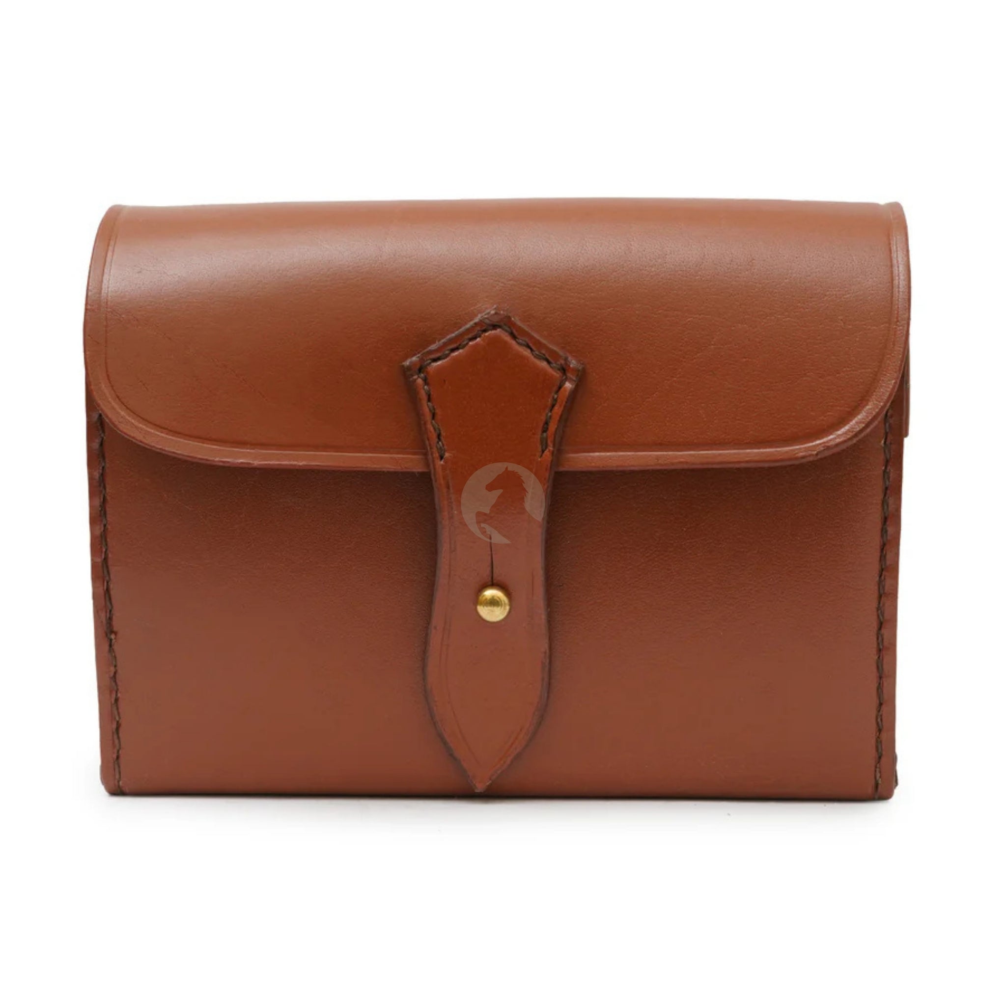 hunting sandwich tin, sandwich tin, brown leather case, leather case, leather saddle case, fox hunting sandwich box