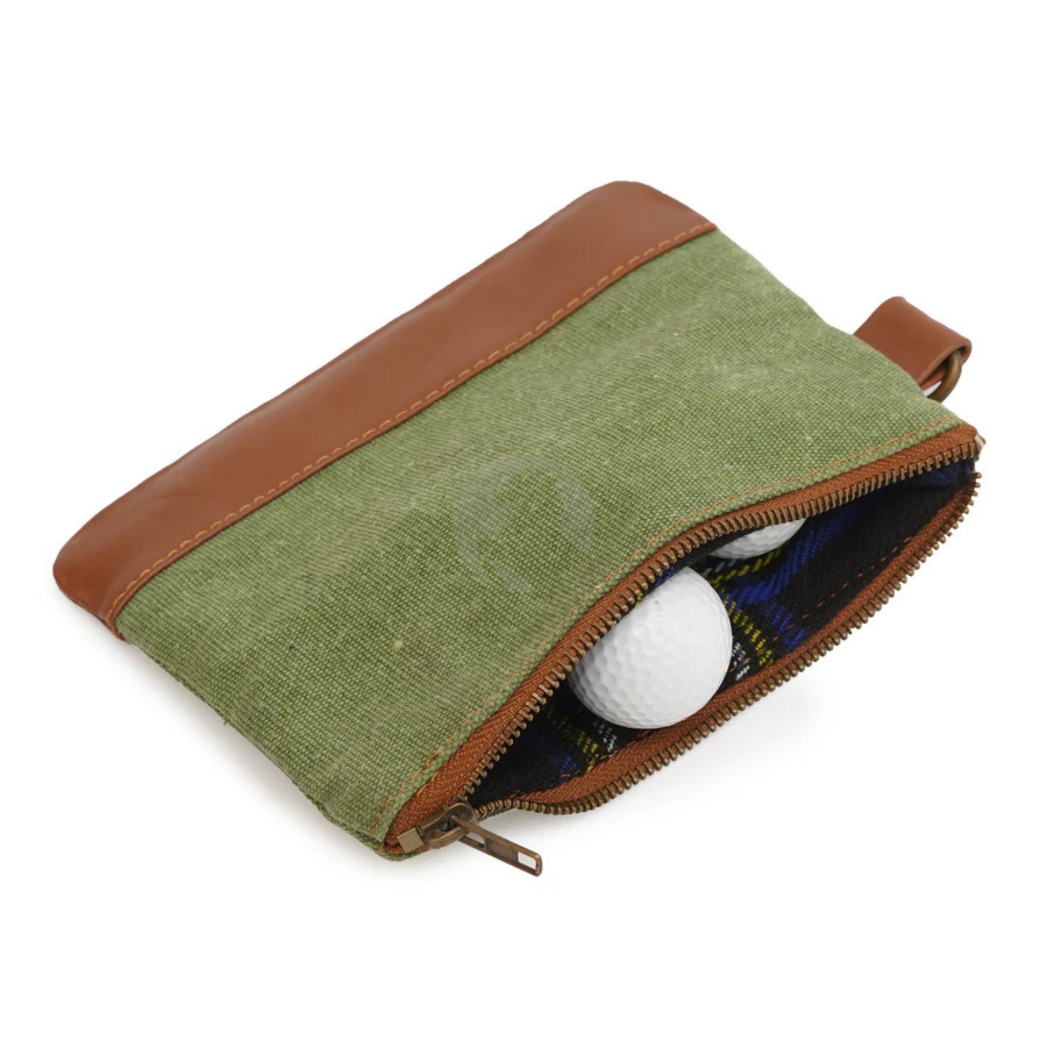 leather bag, leather golf bag, storage bag, golf ball bag, golf accessory bag, authantic golf bag, golf ball holder, golf ball pouch, canvas golf ball pouch