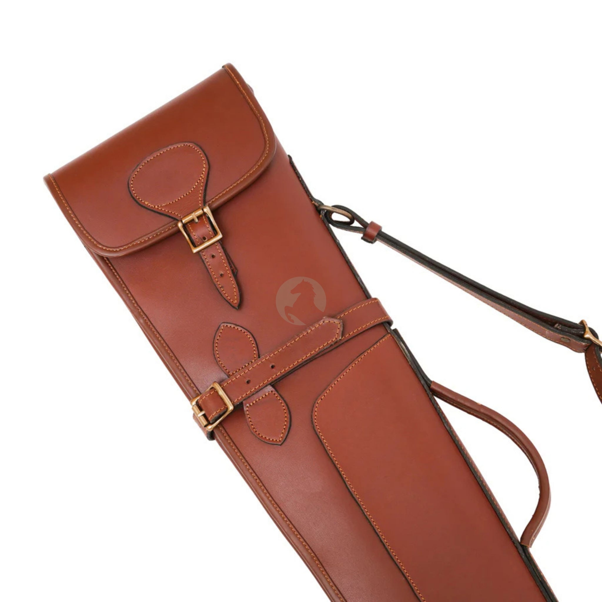 leather gun case, gun case, shotgun case, leather shotgun case, leather case, leather gun slip case, shotgun canvas case