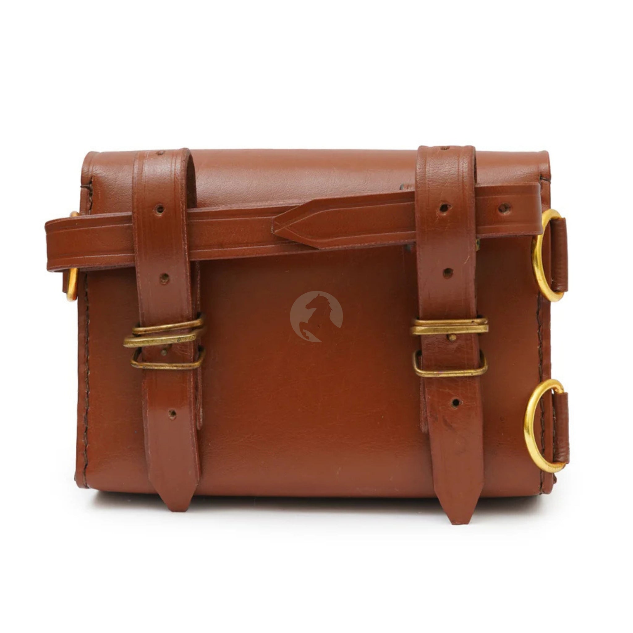 hunting sandwich tin, sandwich tin, brown leather case, leather case, leather saddle case, fox hunting sandwich box