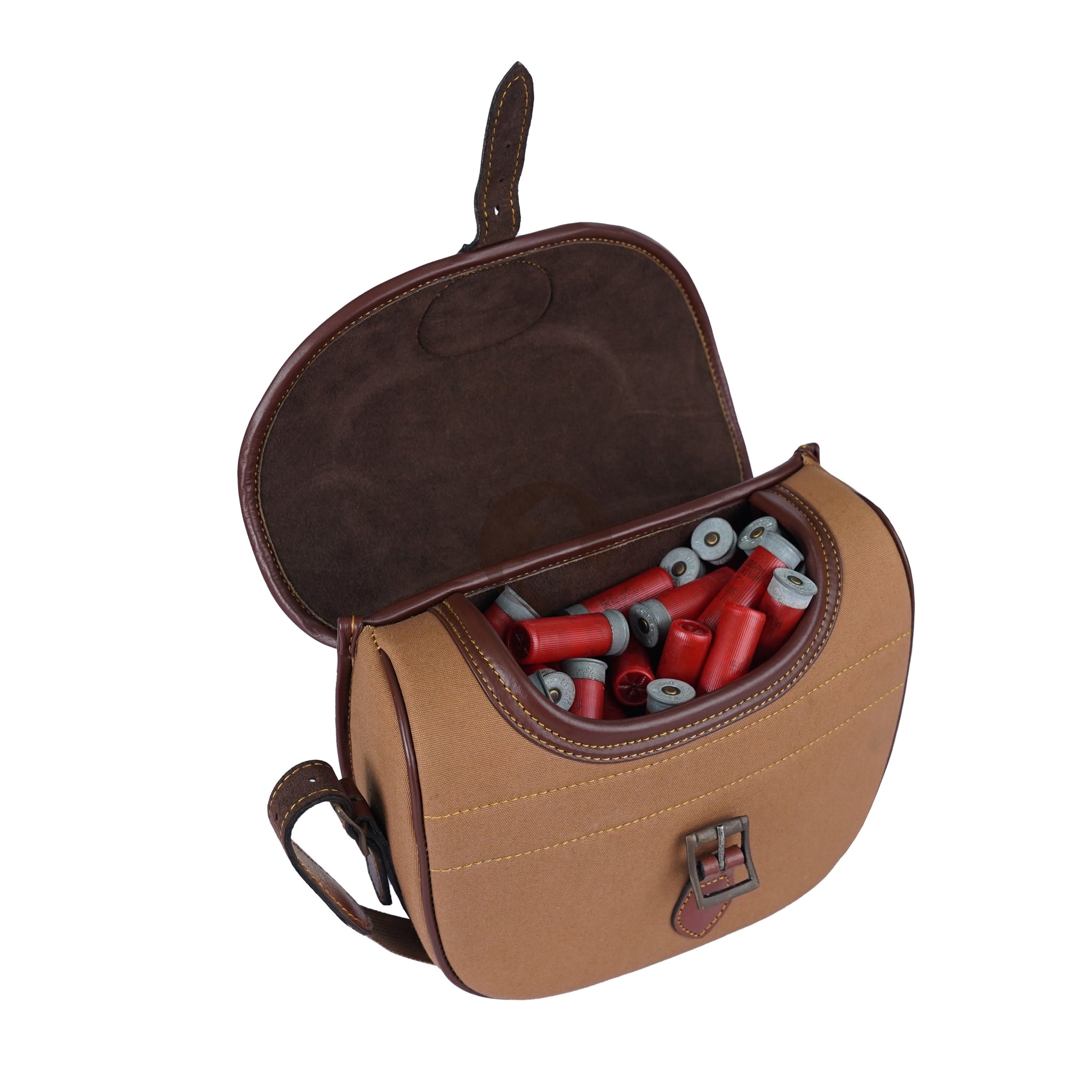 shooting bag, leather bag, leather ammo bag, cartridge bag, genuine leather bag, shotgun shell holder, leather shooting bag