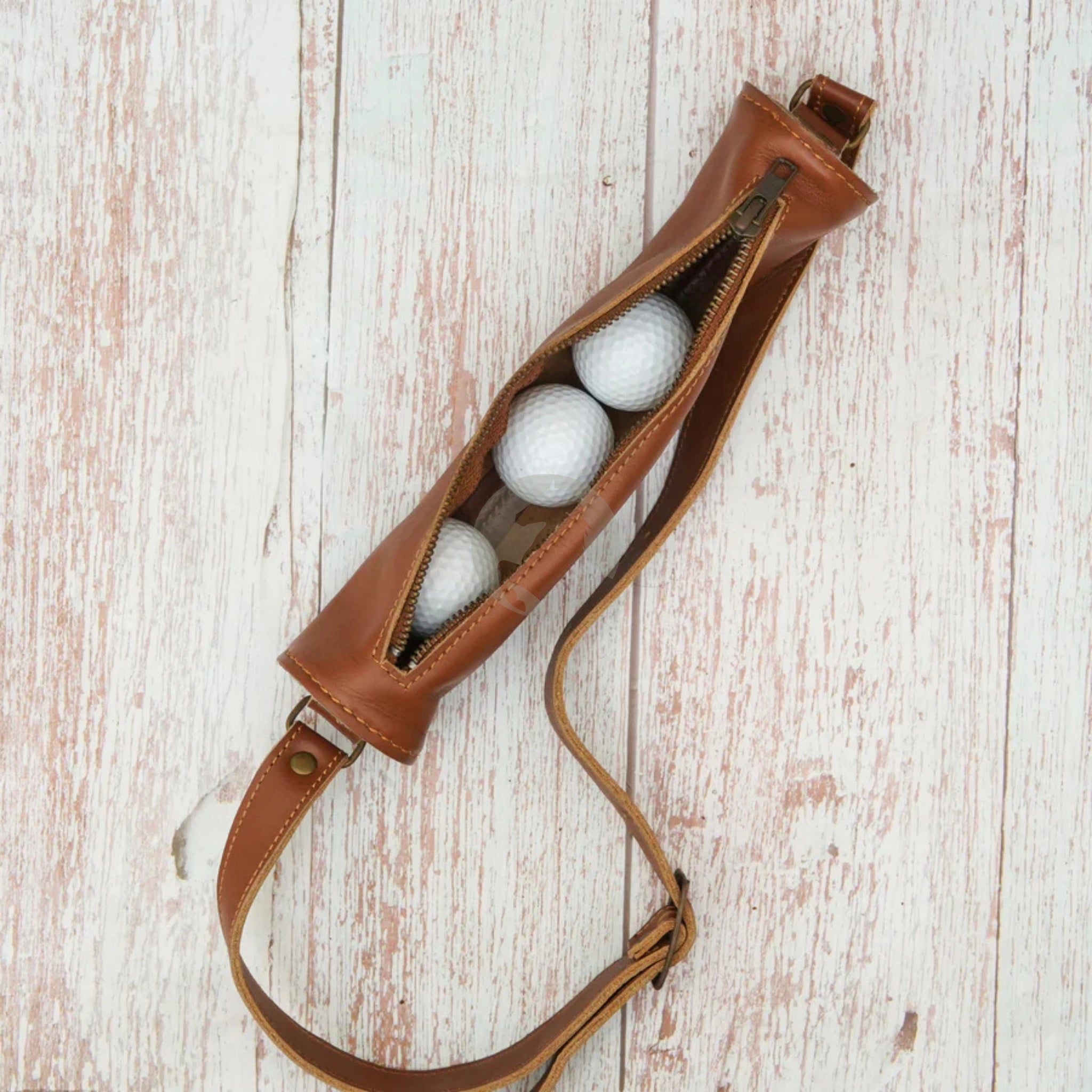 leather bag, leather golf bag, storage bag, golf ball bag, vintage bag, authantic golf bag, golf ball holder, leather golf ball holder