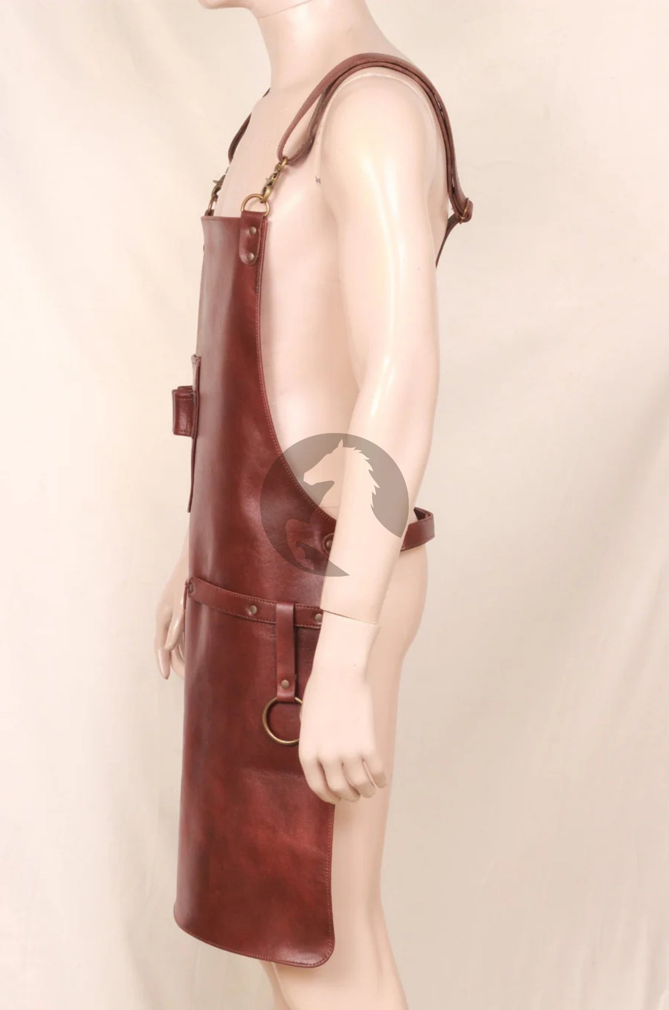 leather woodworkers apron, leather aprons