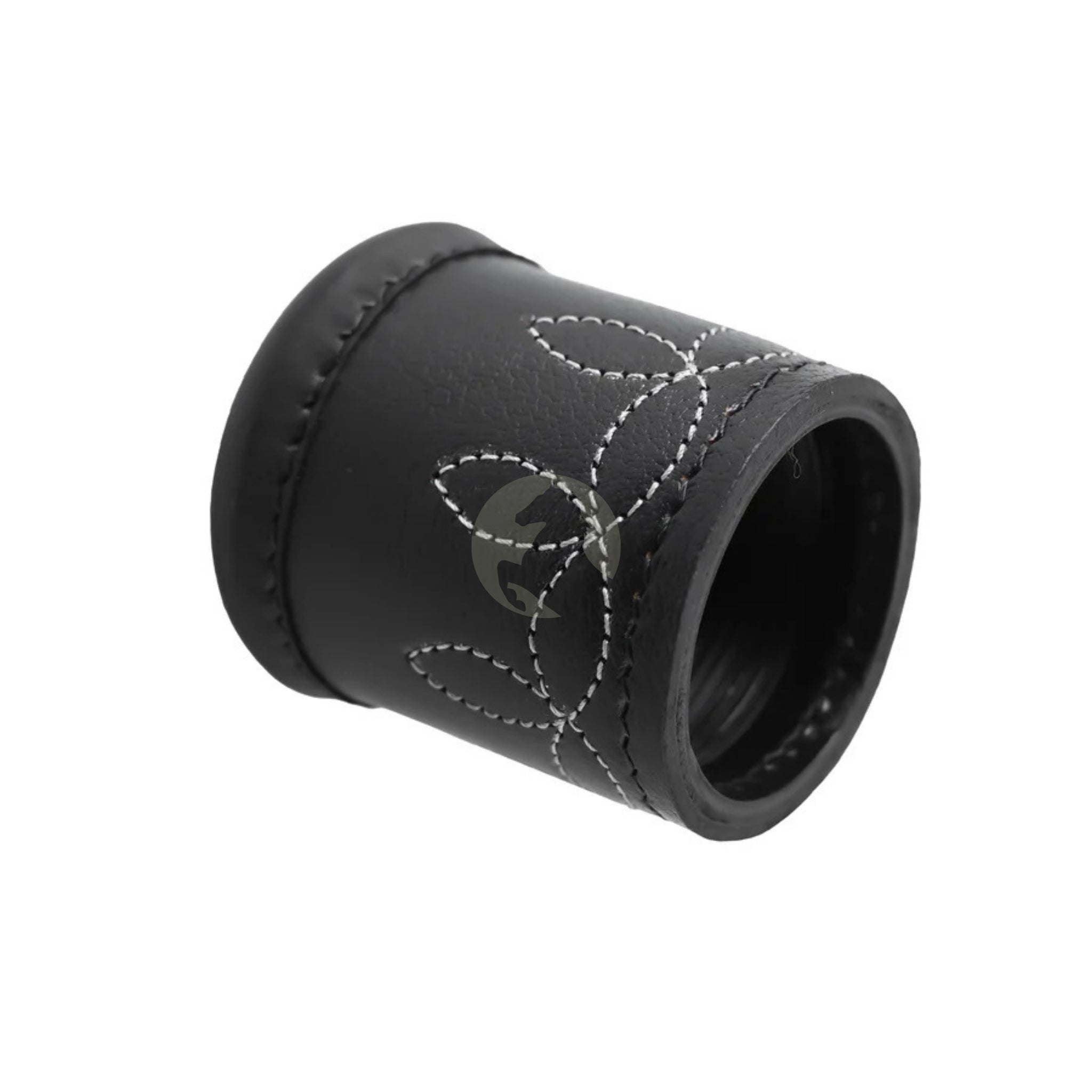 leather dice cup, leather black dice cup