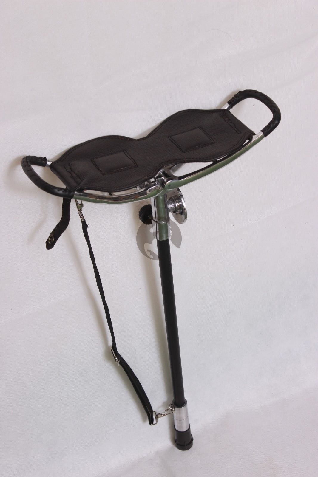 leather shooting stool, shooting camping stool, black shooting stool