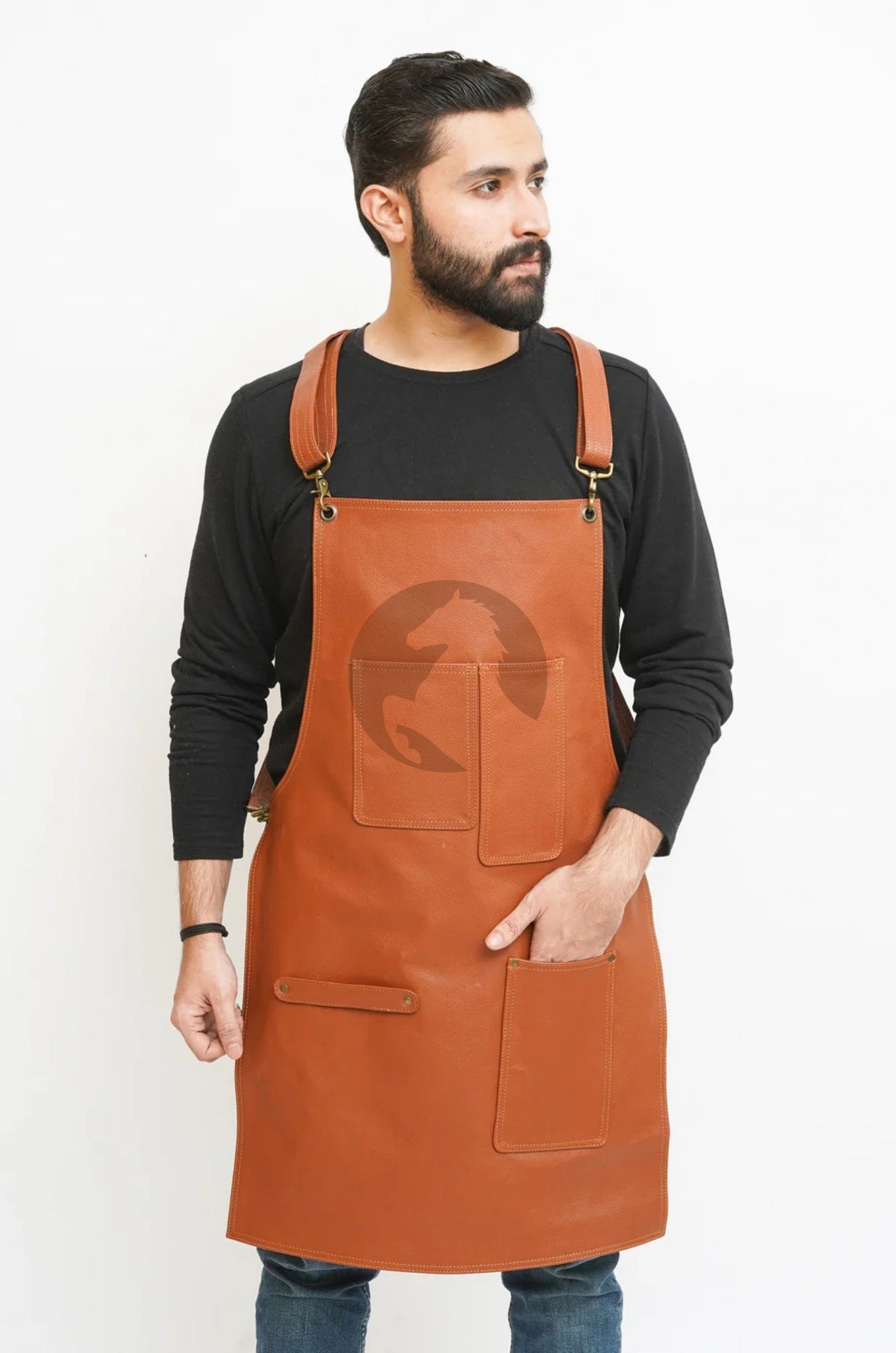 mens leather woodworking apron​, leather aprons