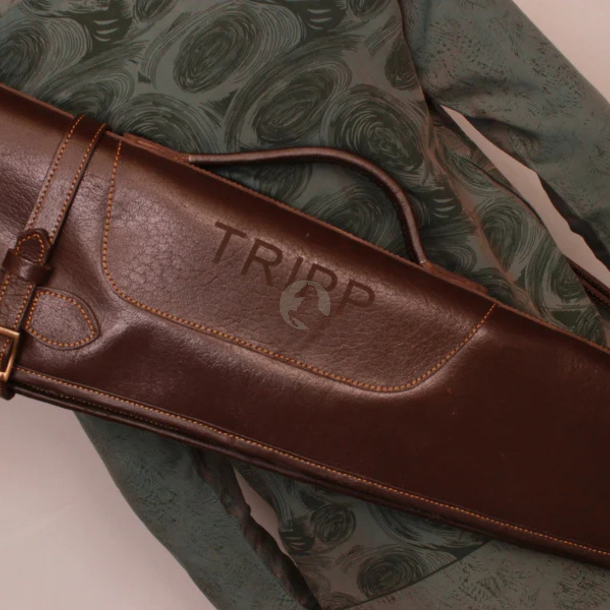 leather gun case, gun case, shotgun case, leather shotgun case, leather case, leather gun slip case, shotgun canvas case