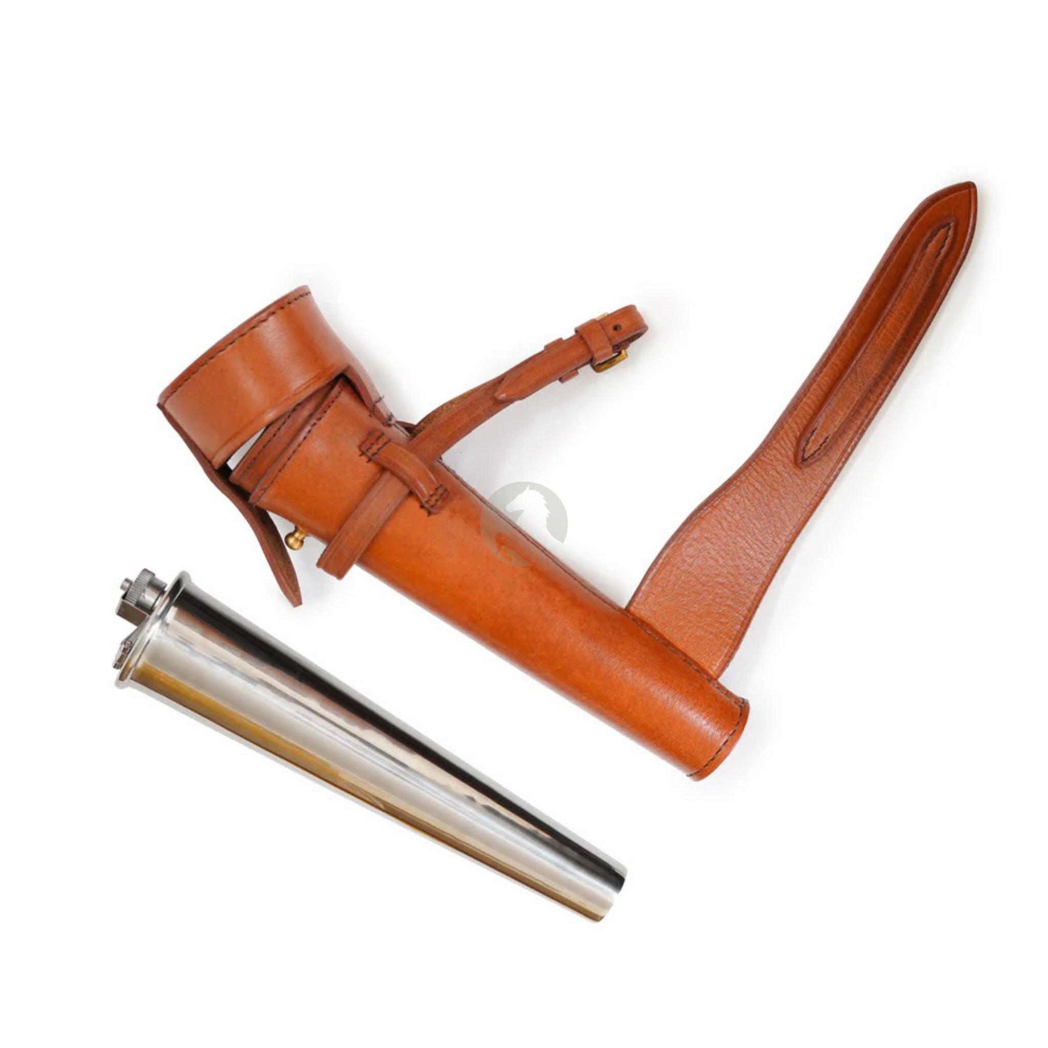 leather case, hunting flask bottle