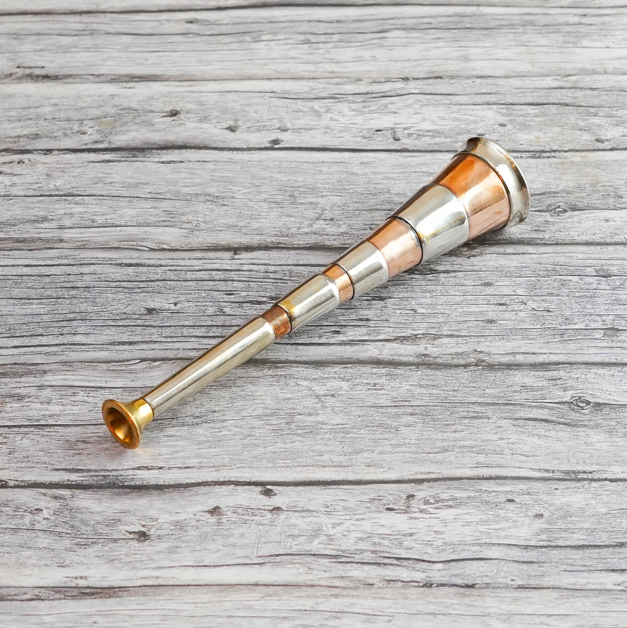 fox hunting horn, copper fox hunting horn, fox horn, 4 band horn, brass hunting horn, Hunting Horn