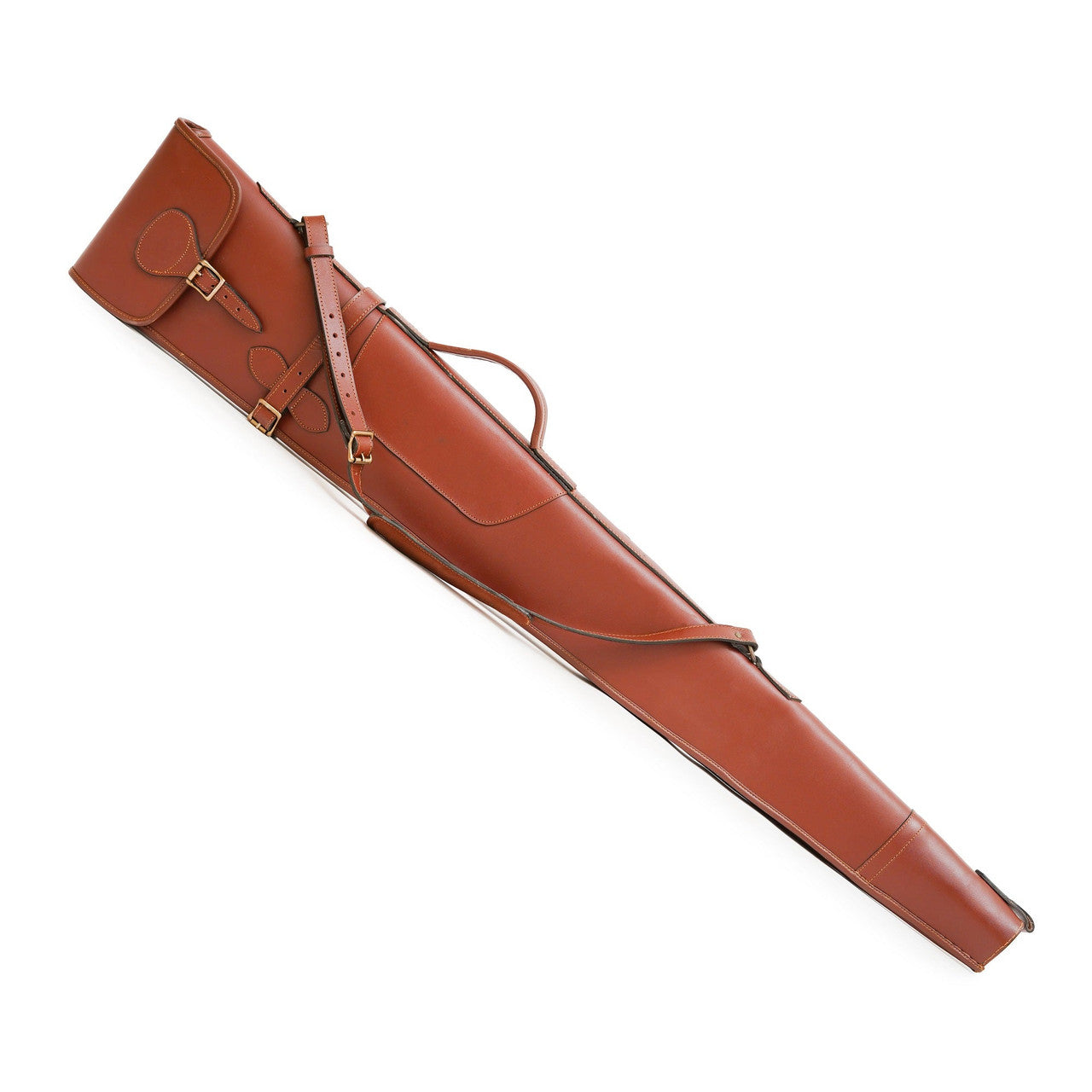 leather gun case, gun case, shotgun case, leather shotgun case, leather case, leather gun slip case, shotgun canvas case