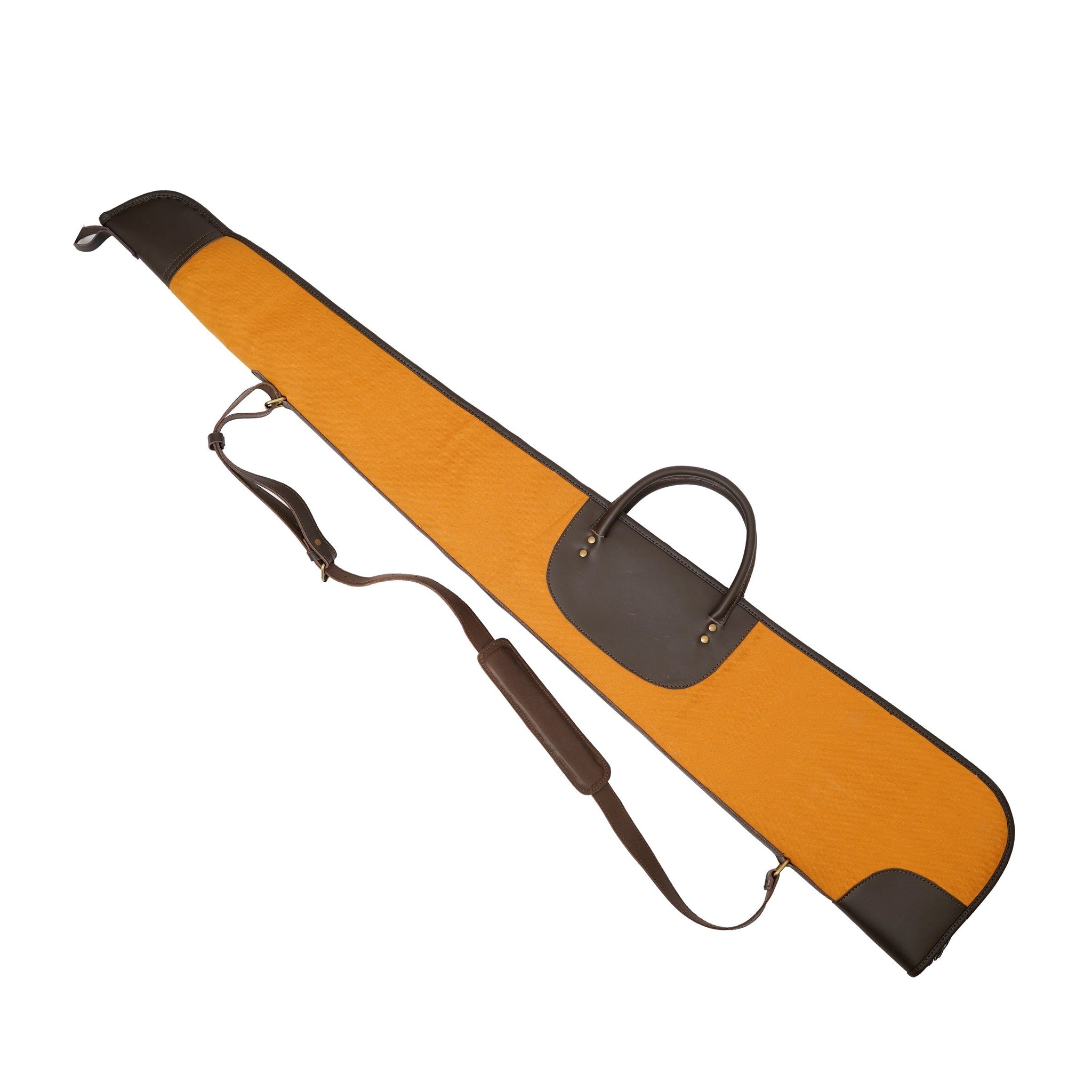canvas leather gun cover, gun slip cover, leather shotgun slip case,  canvas shotgun case