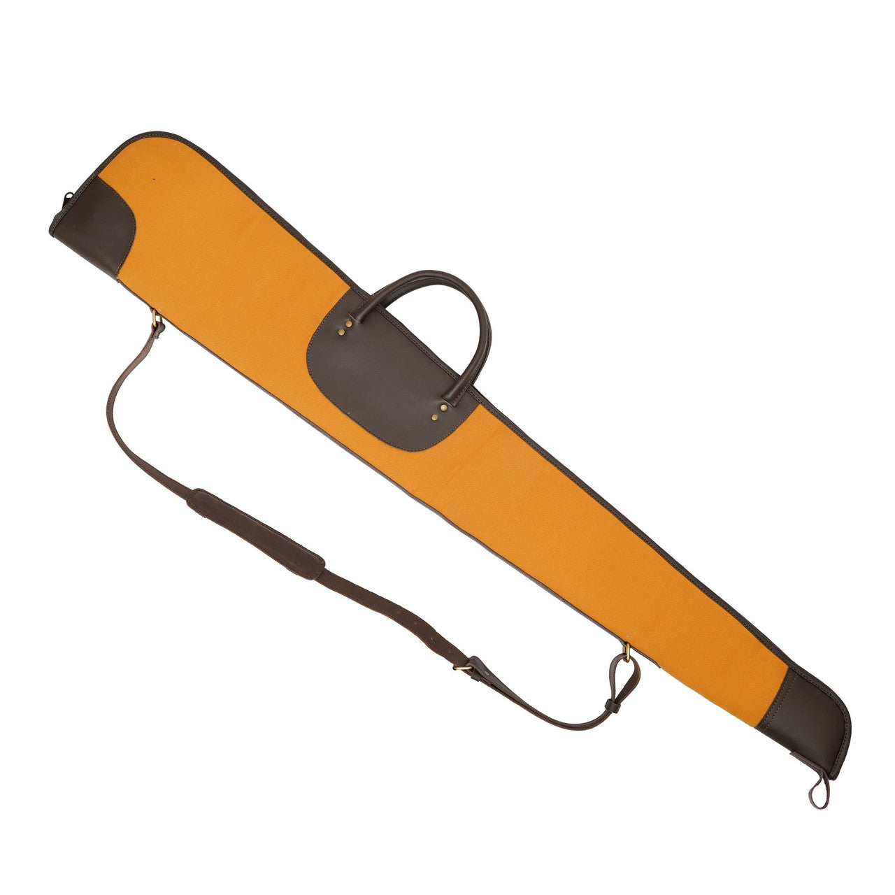 canvas leather gun cover, gun slip cover, leather shotgun slip case,  canvas shotgun case