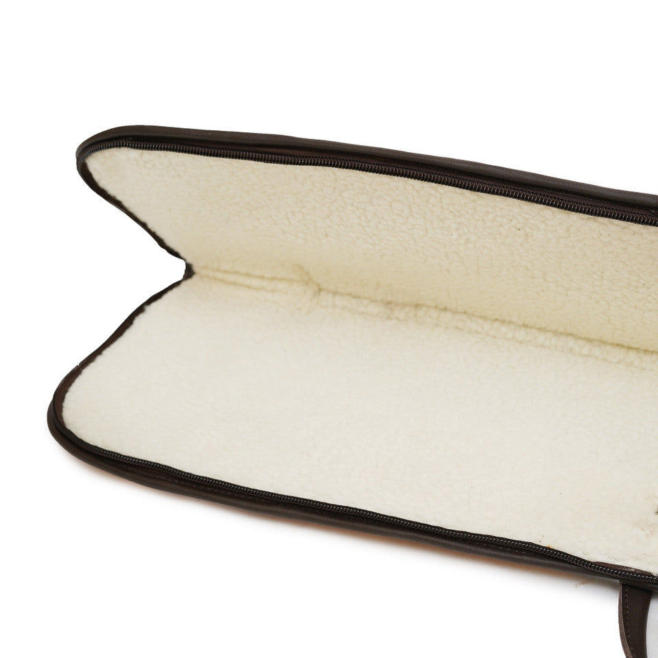 canvas leather gun cover, gun slip cover, leather shotgun slip case,  canvas shotgun case